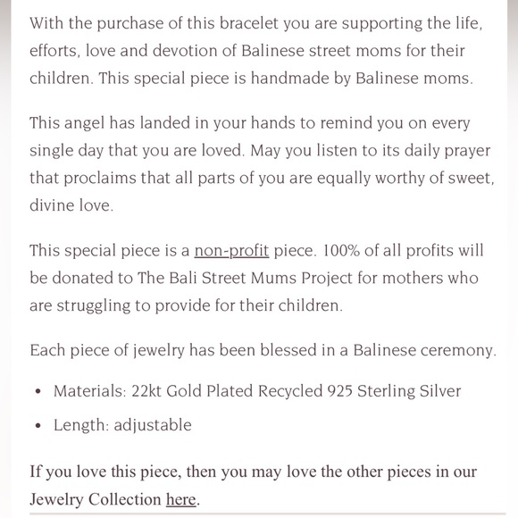 Ananda Soul Bracelet - You Are Loved - Brand New 22k Gold Plated - Picture 9 of 9